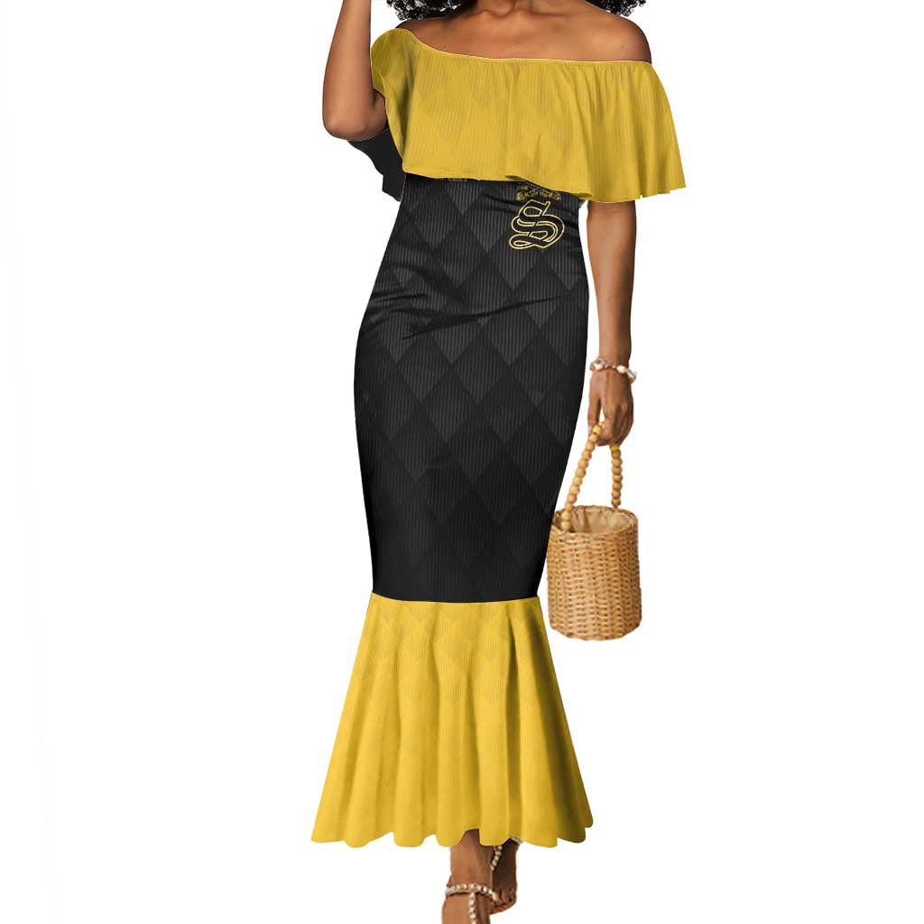 Personalized Buffalo Soldiers Mermaid Dress We Can We Will Ready and Forward
