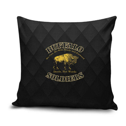 Buffalo Soldiers Pillow Cover We Can We Will Ready and Forward