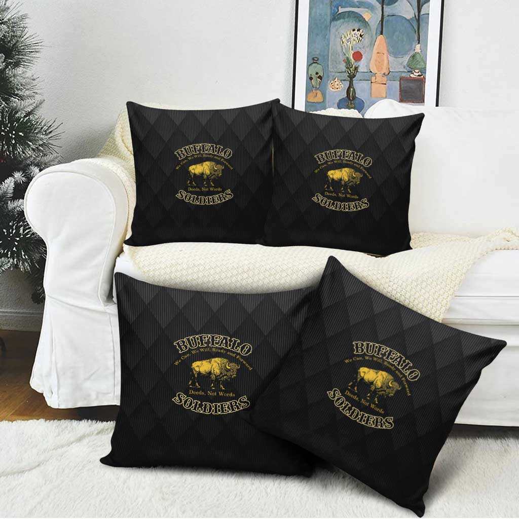 Buffalo Soldiers Pillow Cover We Can We Will Ready and Forward