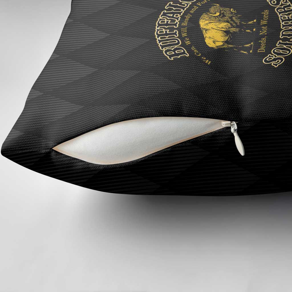 Buffalo Soldiers Pillow Cover We Can We Will Ready and Forward