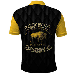 Personalized Buffalo Soldiers Polo Shirt We Can We Will Ready and Forward