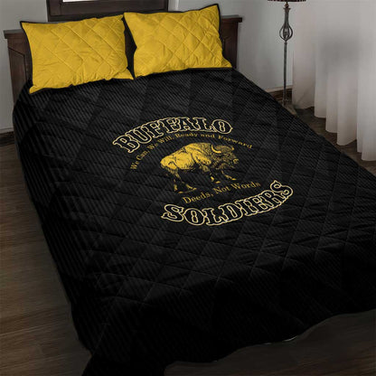 Buffalo Soldiers Quilt Bed Set We Can We Will Ready and Forward