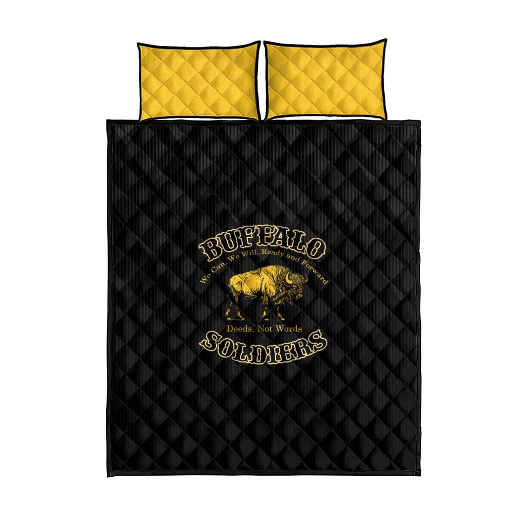 Buffalo Soldiers Quilt Bed Set We Can We Will Ready and Forward