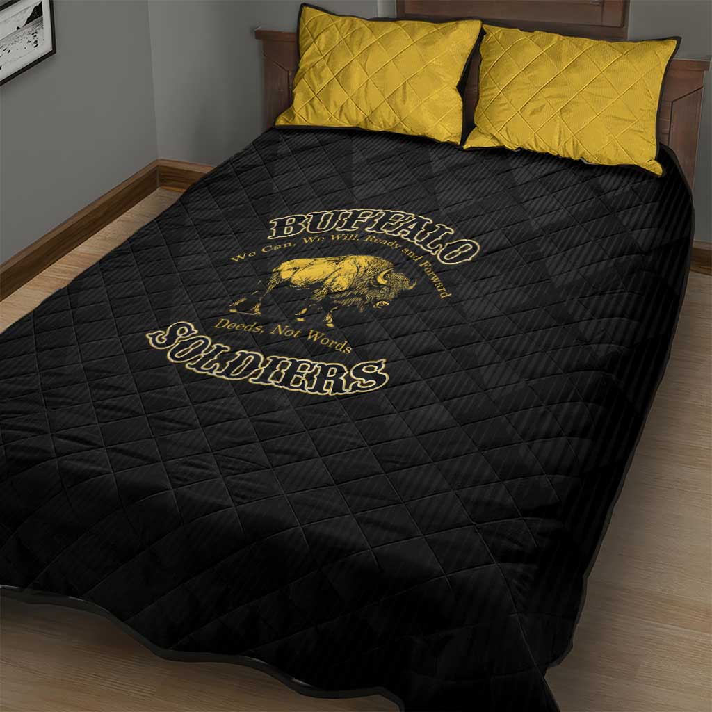 Buffalo Soldiers Quilt Bed Set We Can We Will Ready and Forward