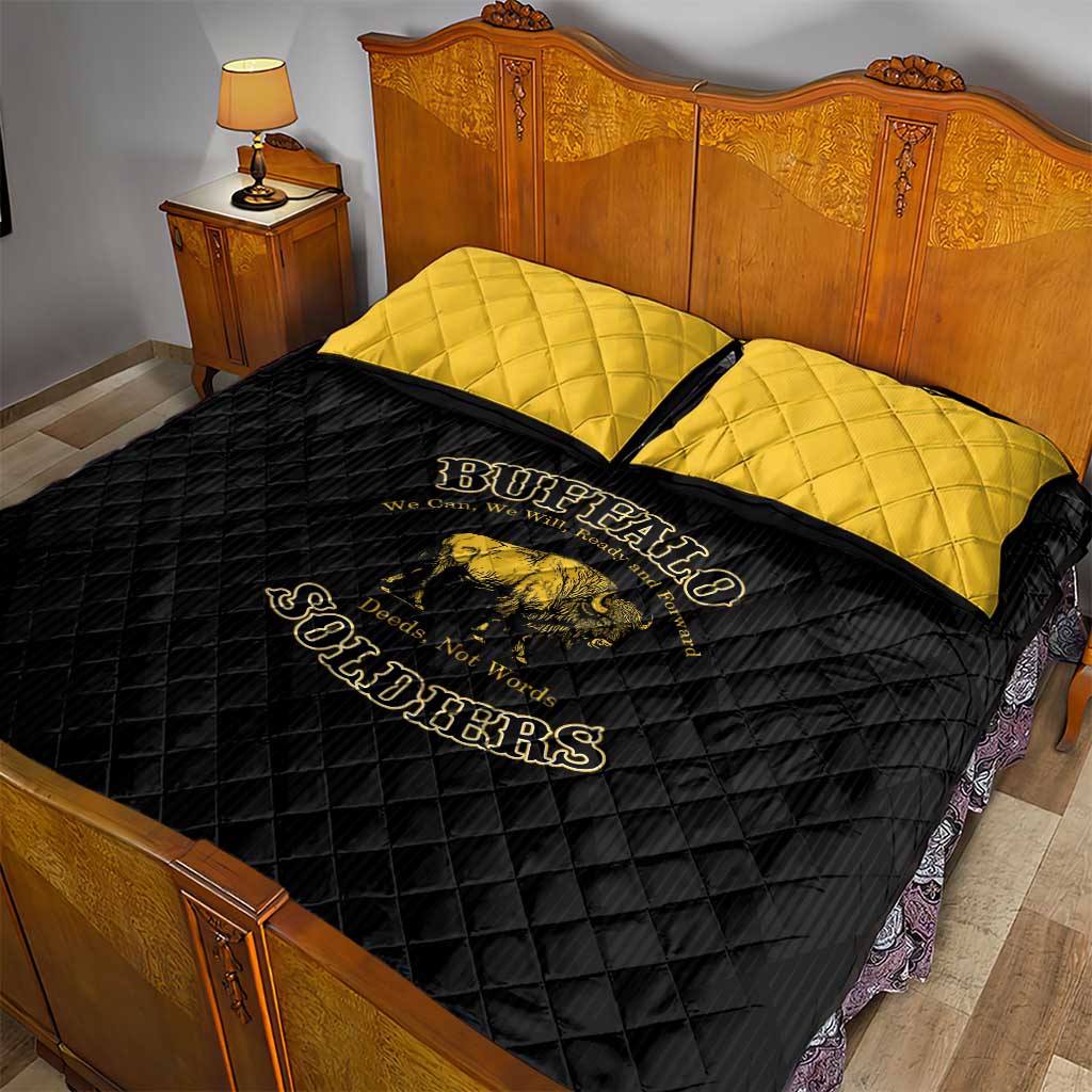 Buffalo Soldiers Quilt Bed Set We Can We Will Ready and Forward