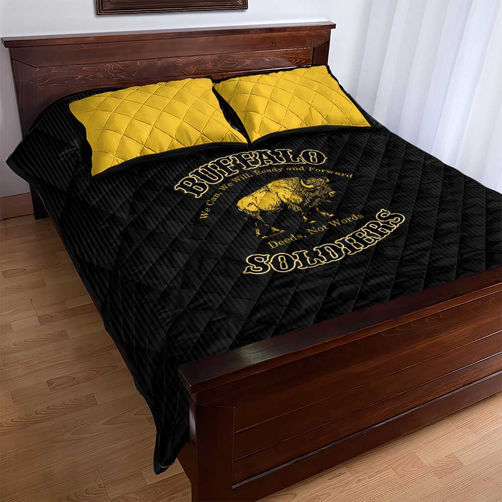 Buffalo Soldiers Quilt Bed Set We Can We Will Ready and Forward
