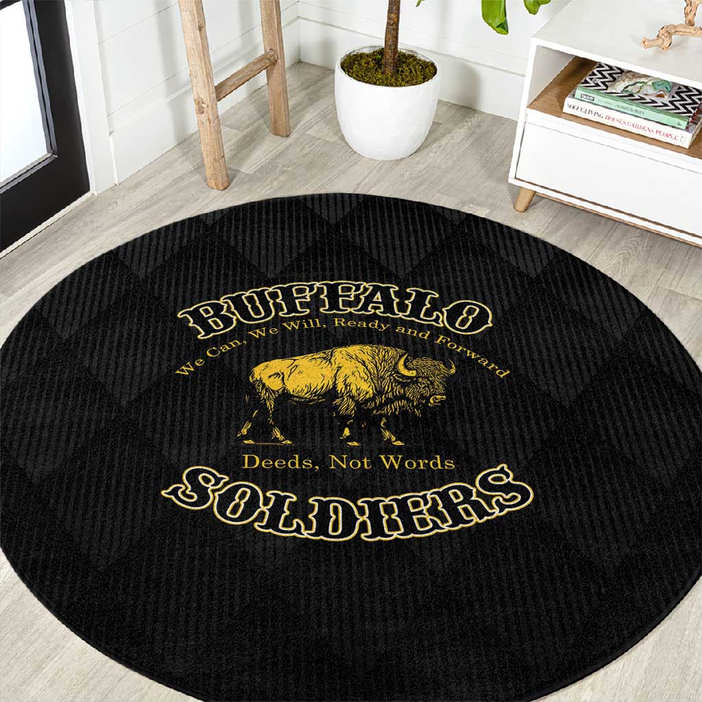 Buffalo Soldiers Round Carpet We Can We Will Ready and Forward