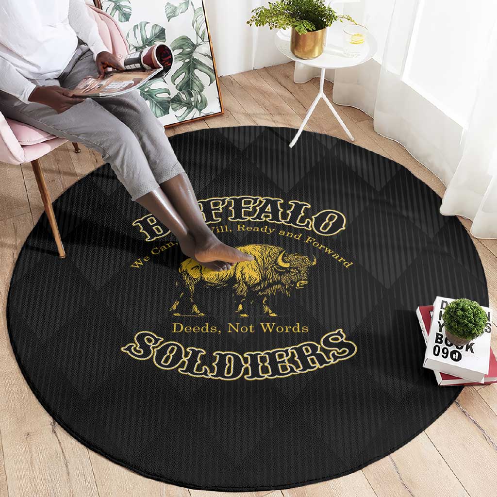Buffalo Soldiers Round Carpet We Can We Will Ready and Forward