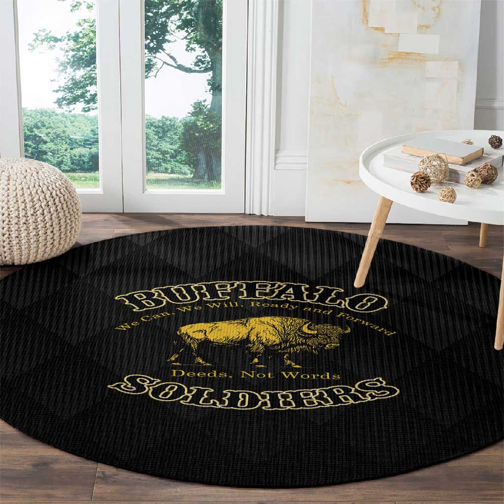 Buffalo Soldiers Round Carpet We Can We Will Ready and Forward
