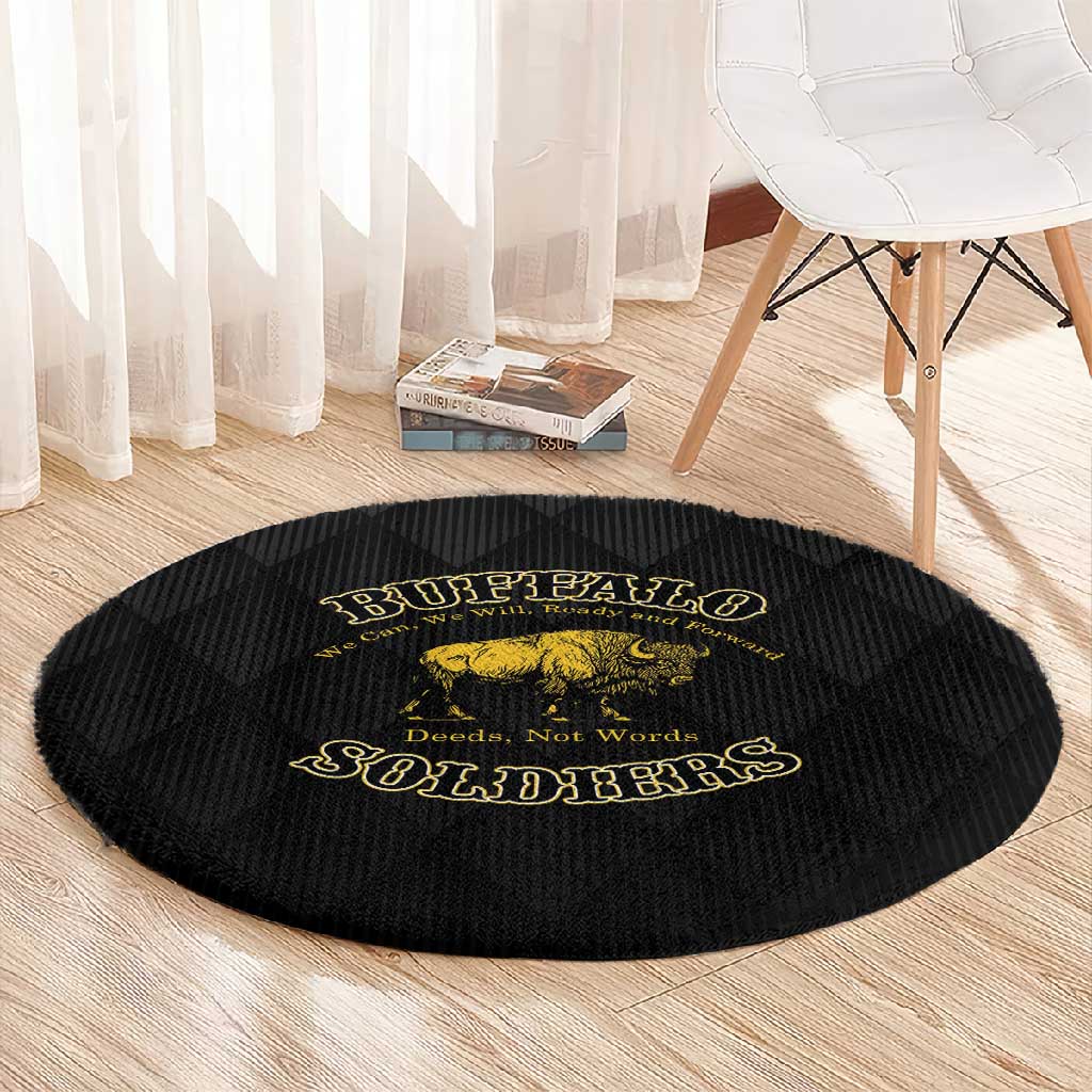 Buffalo Soldiers Round Carpet We Can We Will Ready and Forward