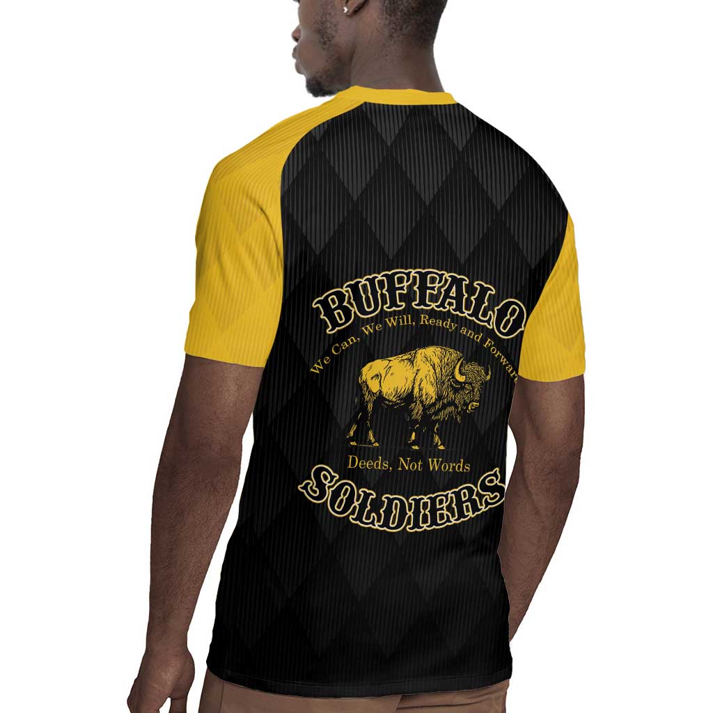 Personalized Buffalo Soldiers Rugby Jersey We Can We Will Ready and Forward