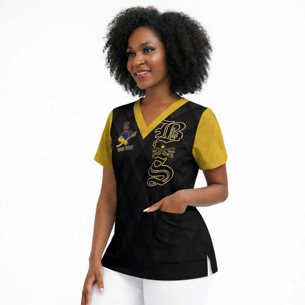 Personalized Buffalo Soldiers Scrub Top We Can We Will Ready and Forward