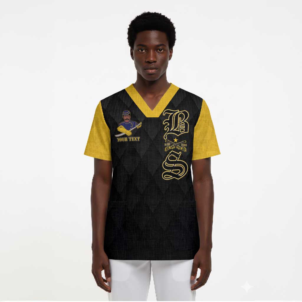 Personalized Buffalo Soldiers Scrub Top We Can We Will Ready and Forward