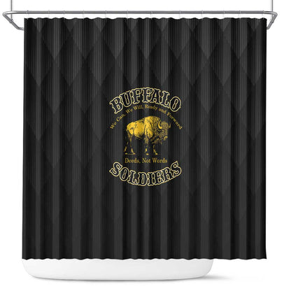 Buffalo Soldiers Shower Curtain We Can We Will Ready and Forward