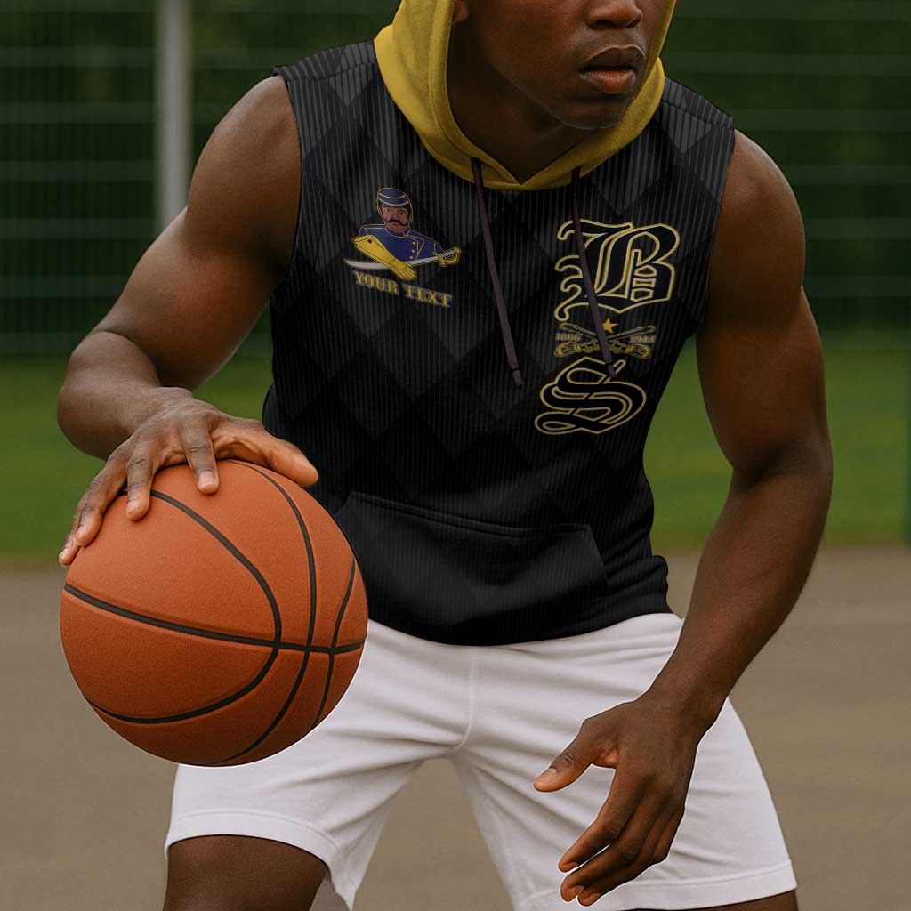 Personalized Buffalo Soldiers Sleeveless Hoodie We Can We Will Ready and Forward