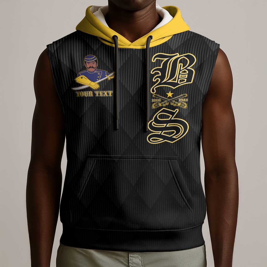 Personalized Buffalo Soldiers Sleeveless Hoodie We Can We Will Ready and Forward