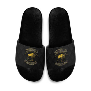 Buffalo Soldiers Slide Sandals We Can We Will Ready and Forward