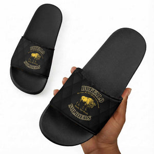 Buffalo Soldiers Slide Sandals We Can We Will Ready and Forward