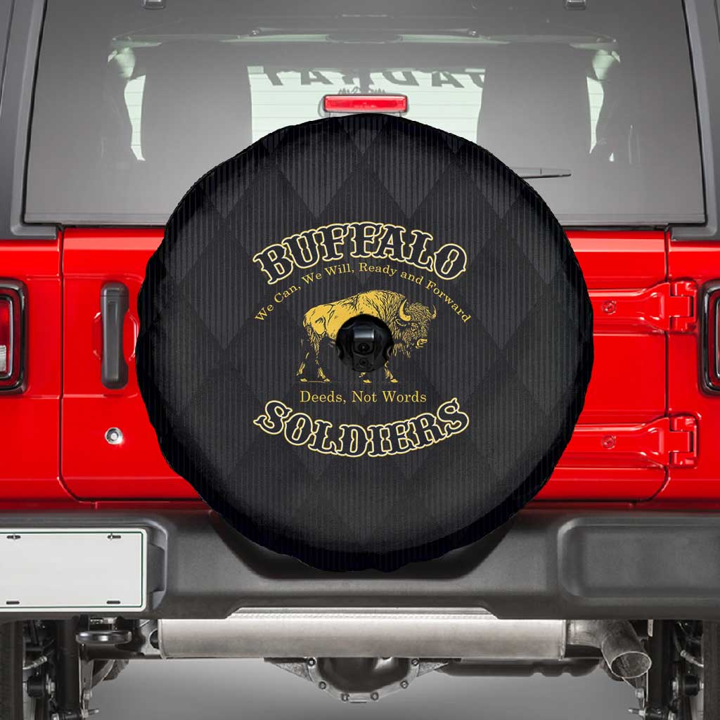 Buffalo Soldiers Spare Tire Cover We Can We Will Ready and Forward