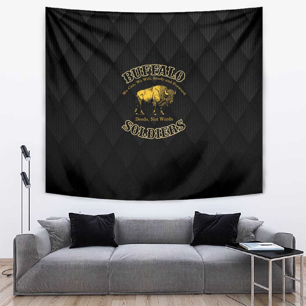 Buffalo Soldiers Tapestry We Can We Will Ready and Forward