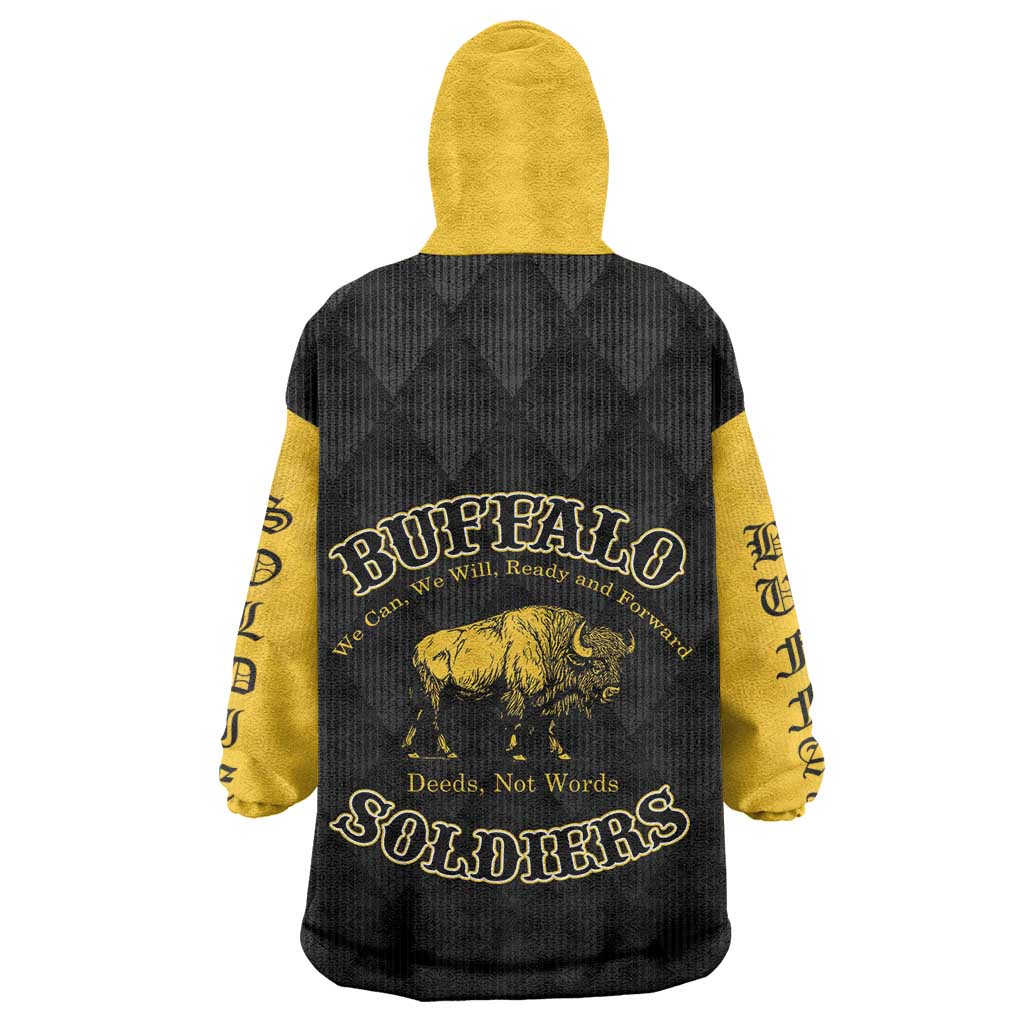 Personalized Buffalo Soldiers Wearable Blanket Hoodie We Can We Will Ready and Forward