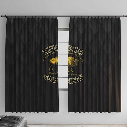 Buffalo Soldiers Window Curtain We Can We Will Ready and Forward