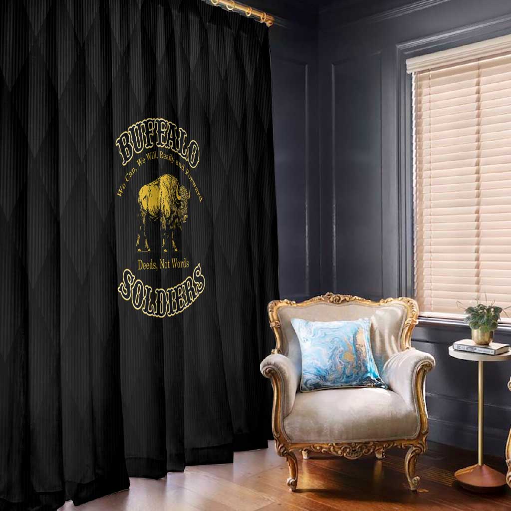 Buffalo Soldiers Window Curtain We Can We Will Ready and Forward