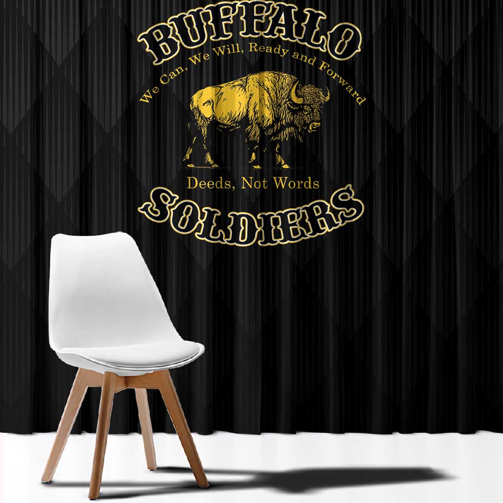 Buffalo Soldiers Window Curtain We Can We Will Ready and Forward
