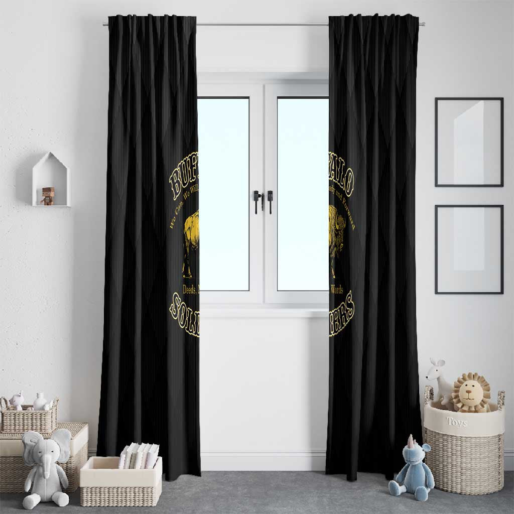 Buffalo Soldiers Window Curtain We Can We Will Ready and Forward