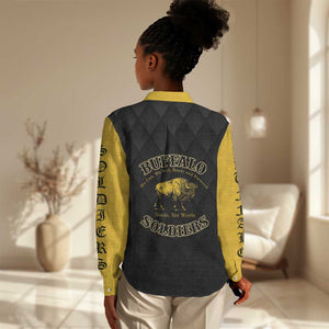 Personalized Buffalo Soldiers Women Casual Shirt We Can We Will Ready and Forward