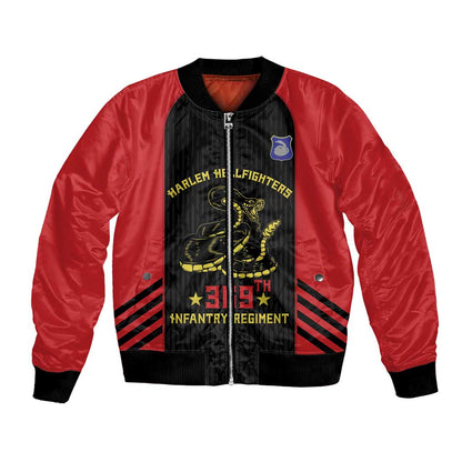Personalized Harlem Hellfighters Bomber Jacket 369th Infantry Regiment Legacy