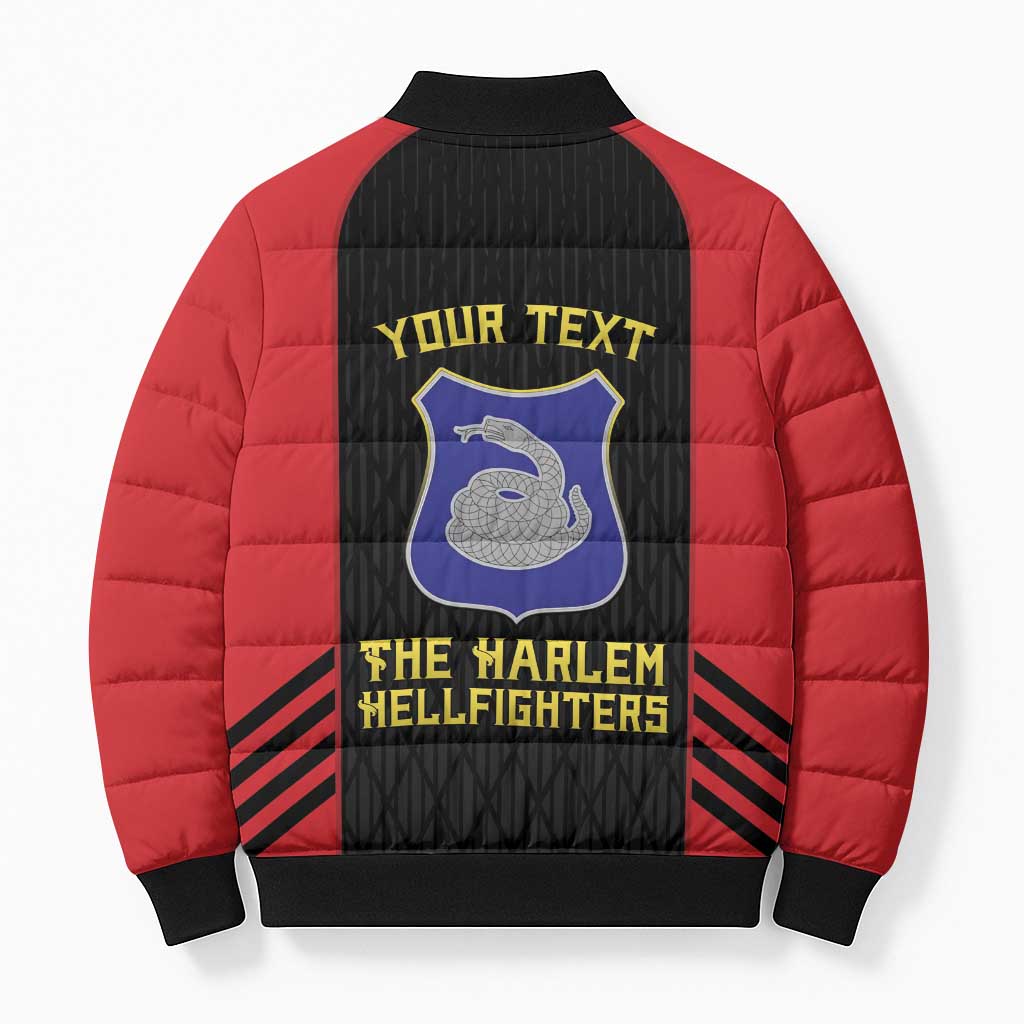 Personalized Harlem Hellfighters Bomber Puffer Jacket 369th Infantry Regiment Legacy