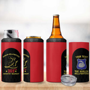 Personalized Harlem Hellfighters 4 in 1 Can Cooler Tumbler 369th Infantry Regiment Legacy