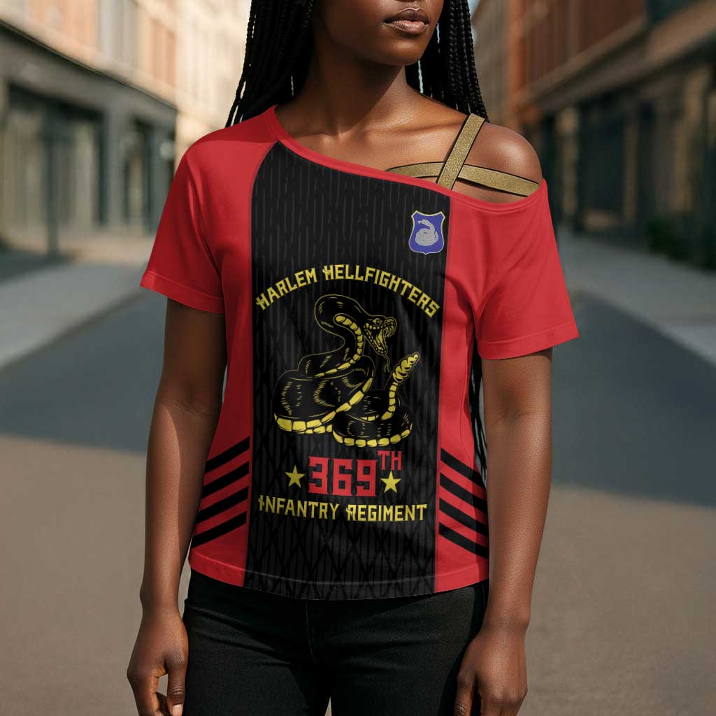 Personalized Harlem Hellfighters Cross Shoulder Shirt 369th Infantry Regiment Legacy