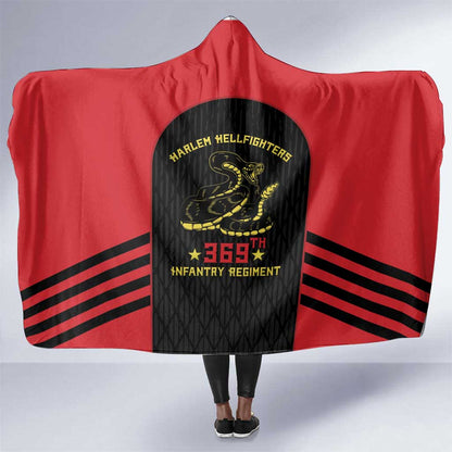 Harlem Hellfighters Hooded Blanket 369th Infantry Regiment Legacy
