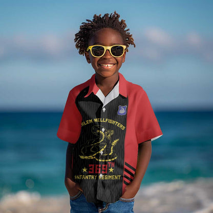 Personalized Harlem Hellfighters Kid Hawaiian Shirt 369th Infantry Regiment Legacy
