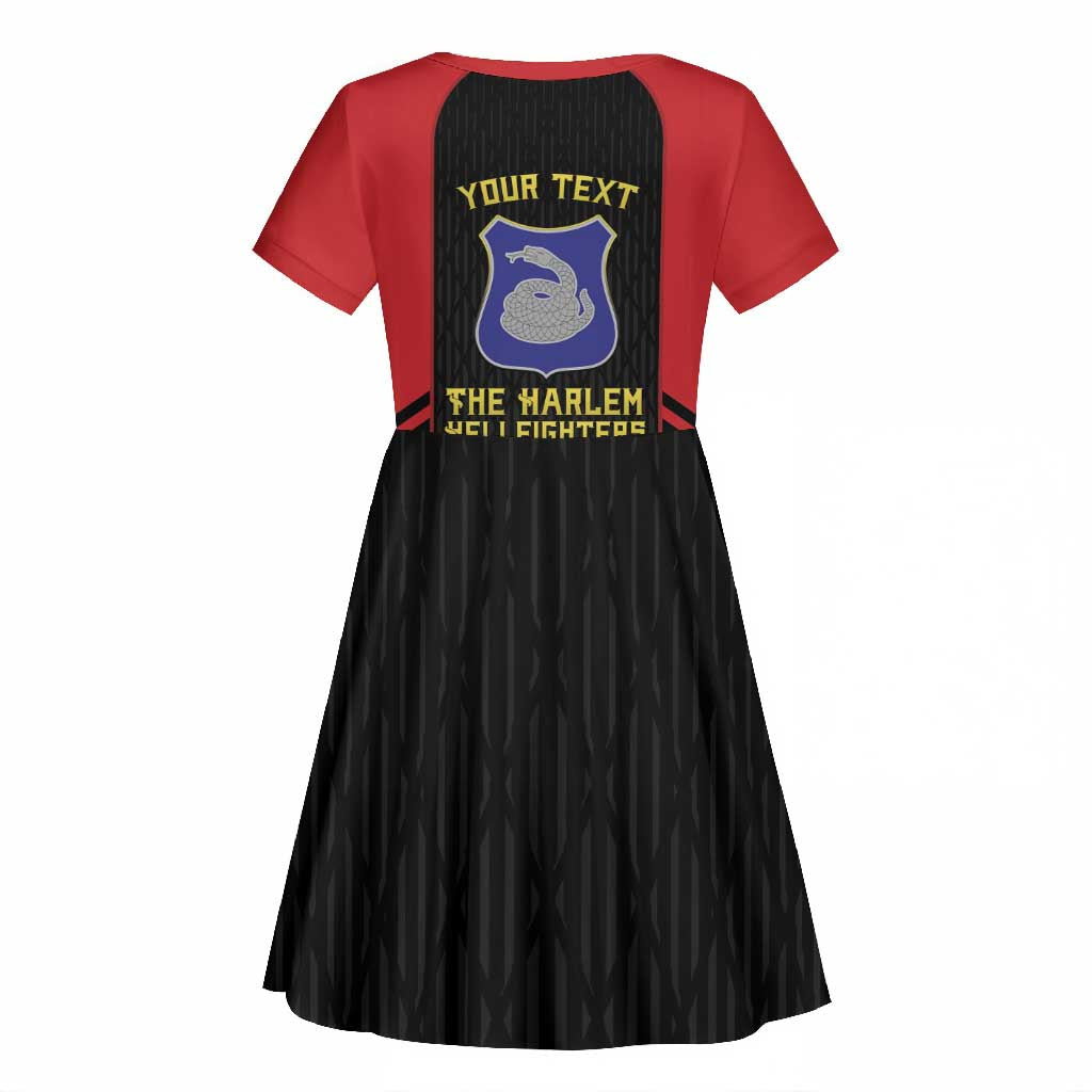 Personalized Harlem Hellfighters Kid Short Sleeve Dress 369th Infantry Regiment Legacy