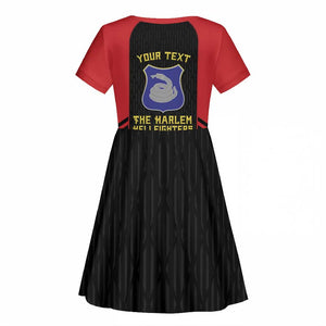 Personalized Harlem Hellfighters Kid Short Sleeve Dress 369th Infantry Regiment Legacy