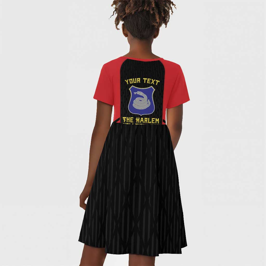 Personalized Harlem Hellfighters Kid Short Sleeve Dress 369th Infantry Regiment Legacy