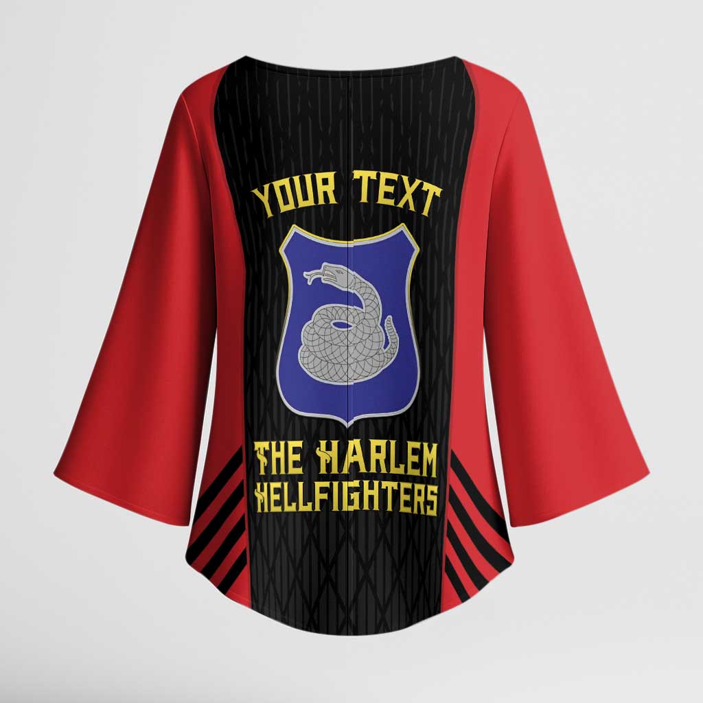 Personalized Harlem Hellfighters Kimono Sleeve Blouse 369th Infantry Regiment Legacy