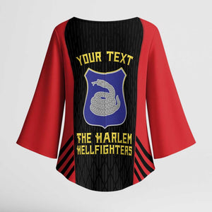 Personalized Harlem Hellfighters Kimono Sleeve Blouse 369th Infantry Regiment Legacy