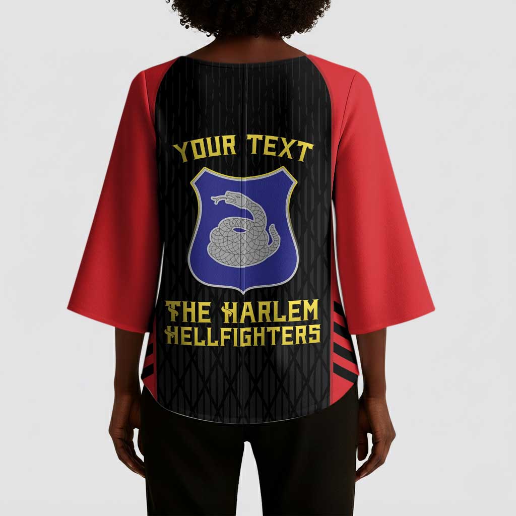 Personalized Harlem Hellfighters Kimono Sleeve Blouse 369th Infantry Regiment Legacy