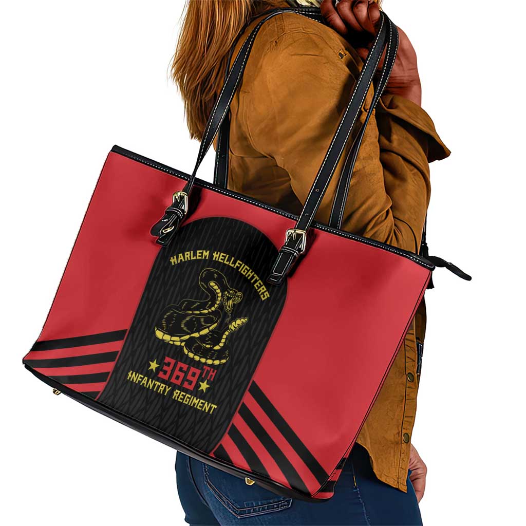 Harlem Hellfighters Leather Tote Bag 369th Infantry Regiment Legacy