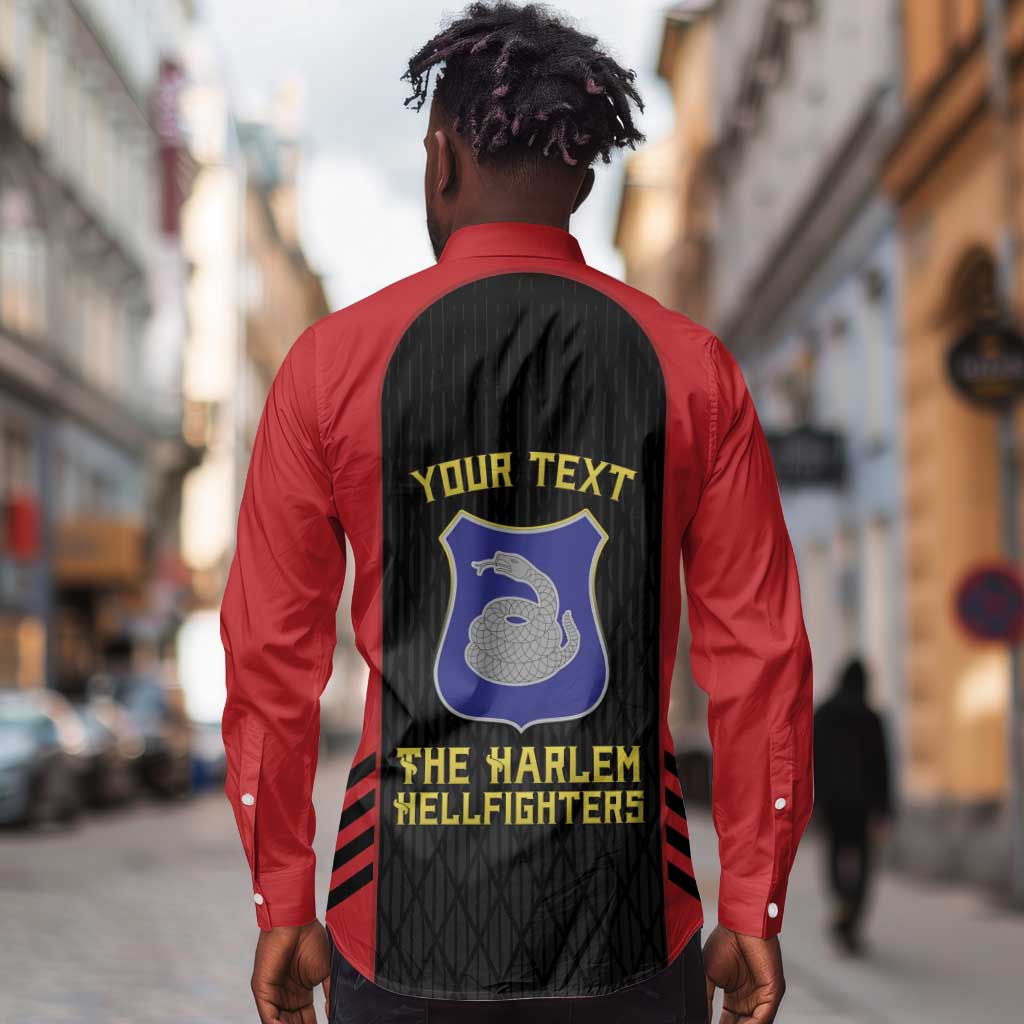 Personalized Harlem Hellfighters Long Sleeve Button Shirt 369th Infantry Regiment Legacy