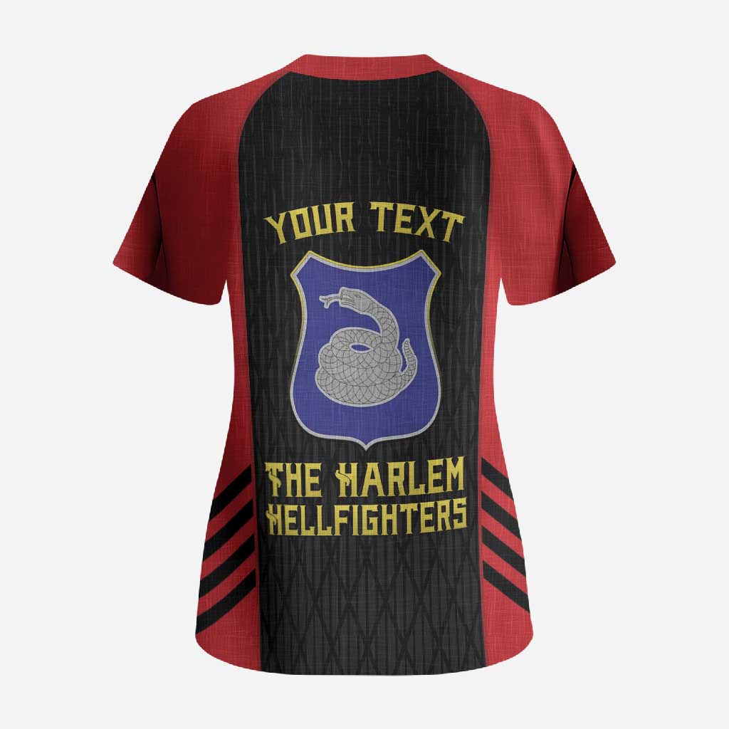 Personalized Harlem Hellfighters Scrub Top 369th Infantry Regiment Legacy