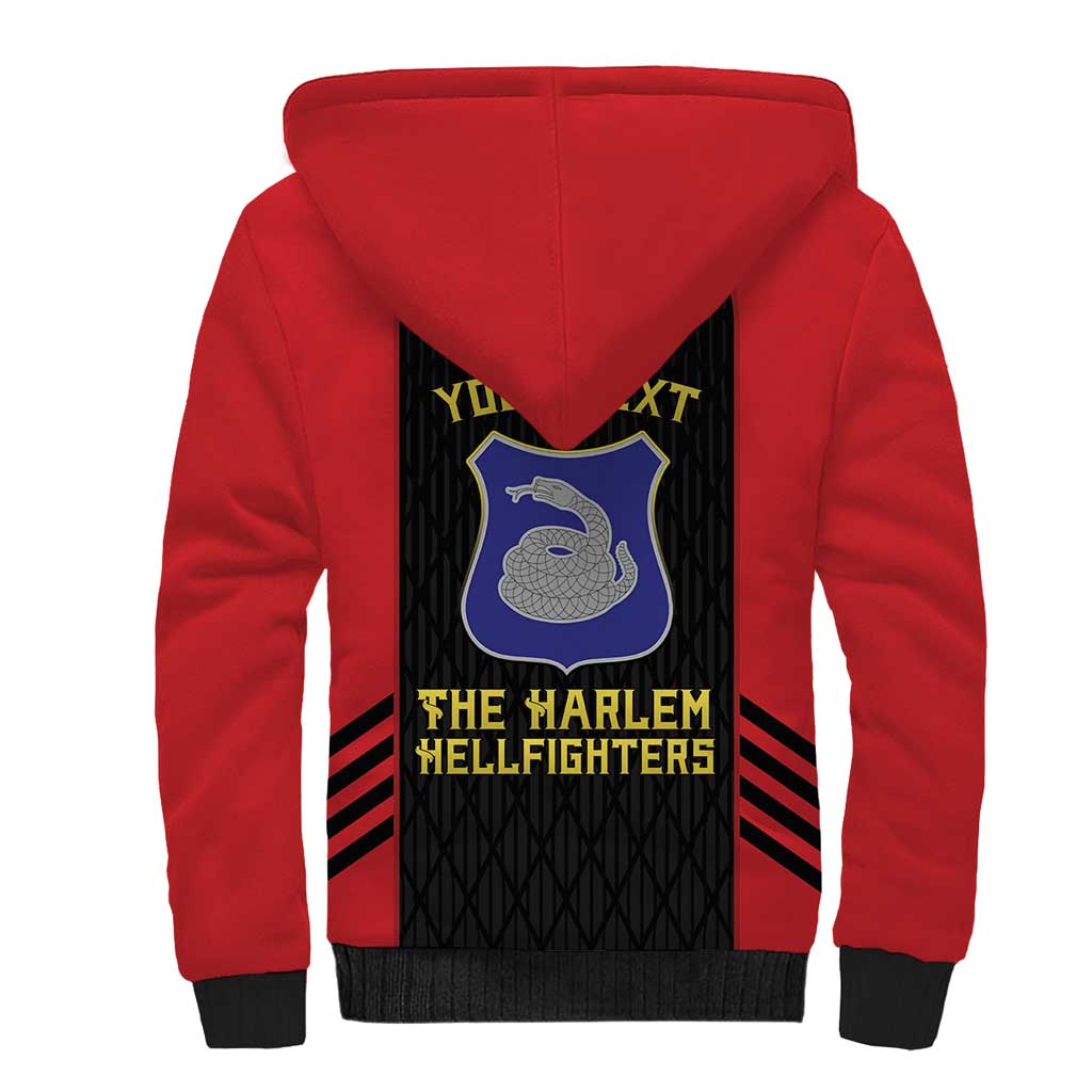 Personalized Harlem Hellfighters Sherpa Hoodie 369th Infantry Regiment Legacy