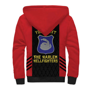 Personalized Harlem Hellfighters Sherpa Hoodie 369th Infantry Regiment Legacy