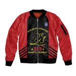 Personalized Harlem Hellfighters Sleeve Zip Bomber Jacket 369th Infantry Regiment Legacy