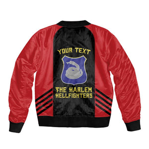 Personalized Harlem Hellfighters Sleeve Zip Bomber Jacket 369th Infantry Regiment Legacy