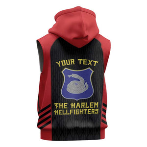 Personalized Harlem Hellfighters Sleeveless Hoodie 369th Infantry Regiment Legacy